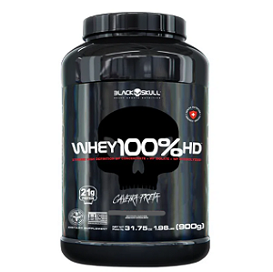 WHEY 100% HD BLACK SKULL POTE 900G SABOR CHOCOLATE