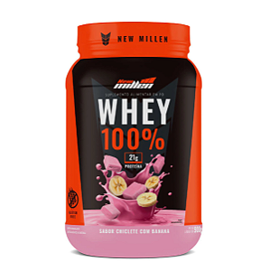WHEY 100% NEW MILLEN POTE 900G SABOR ACAI COM BANANA