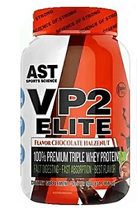 VP2 ELITE 100% PREMIUM TRIPLE WHEY PROTEIN AST SPORTS POTE 900G SABOR CHOCOLATE HALZENUT