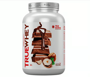 TRUE WHEY PROTEIN TRUE SOURCE POTE 837G SABOR CHOCOLATE COM AVELA