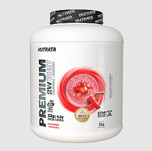 WHEY PREMIUM 2W NUTRATA POTE 2KG SABOR MORANGO