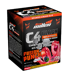 C4 BLACK BETA PUMP NEW MILLEN 220G SABOR FUSION PUNCH