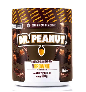 PASTA DE AMENDOIM DR.PEANUT 600G SABOR BROWNIE