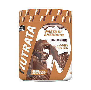 PASTA DE AMENDOIM NUTRATA 600G SABOR BROWNIE