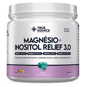 TRUE MAGNÉSIO + INOSITOL RELIEF 3.0 350G TRUE SOURCE SABOR CAMOMILA E LAVANDA