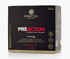 PRE-ACTION ENERGY ESSENTIAL CAIXA 540G C/20SACHES DE 27G CADA SABOR MACA E LIMAO
