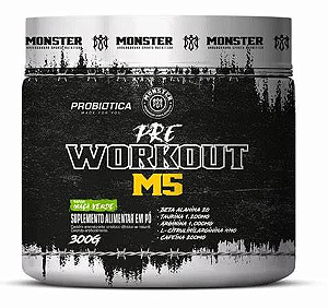 PRE WORKOT M5 PROBIOTICA  POTE 300G SABOR MAÇA VERDE