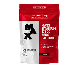 HIPERCALORICO MASS TITANIUM ZERO LACTOSE REFIL 2,4KG SABOR CHOCOLATE