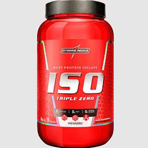 WHEY PROTEIN ISOLADO ISO TRIPLE ZERO INEGRALMEDICA POTE 900G SABOR MORANGO