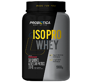 ISO PRO WHEY PROBIOTICA POTE 900G SABOR MORANGO