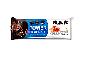 POWER PROTEIN BAR 90G MAX TITANIUM SABOR MILK CARAMEL