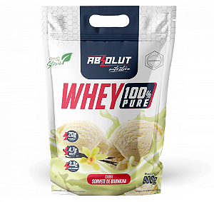 WHEY 100% PURE ABSOLUT NUTRITION REFIL 900G SABOR SORVETE DE BAUNILHA