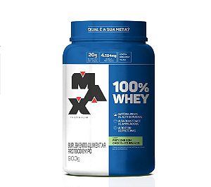 100% WHEY MAX TITANIUM POTE 900G SABOR PISTACHE COM CHOCOLATE BRANCO