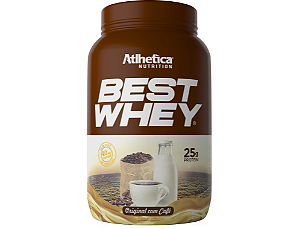 BEST WHEY ATLHETICA POTE 900G SABOR ORIGINAL COM CAFE