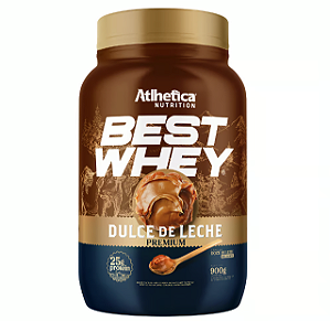 BEST WHEY ATLHETICA POTE 900G SABOR DULCE DE LECHE PREMIUM
