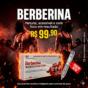 Berberina – Suplemento Natural para Controle de Peso – 60 Cápsulas