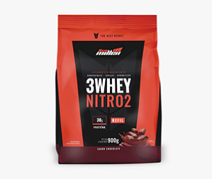 3 WHEY NITRO NEW MILLEN REFIL 900G SABOR CHOCOLATE