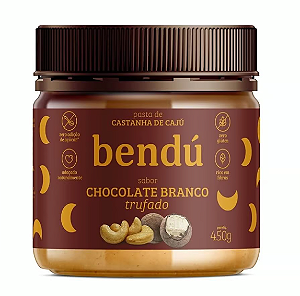 PASTA DE CAJU BENDU 450G SABOR CHOCOLATE BRANCO TRUFADO
