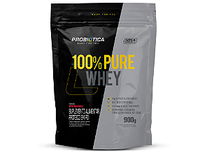 100% PURE WHEY PROBIOTICA REFIL 900G SABOR MORANGO