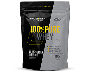 100% PURE WHEY PROBIOTICA REFIL 900G SABOR BAUNILHA