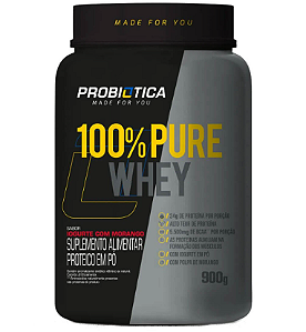 100% PURE WHEY PROBIOTICA SABOR IOGURTE COM MORANGO