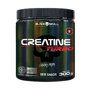 CREATINE TURBO BLACK SKULL 300G SEM SABOR