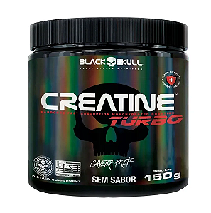 CREATINE TURBO BLACK SKULL 150G SEM SABOR