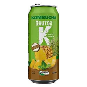 KOMBUCHA DOUTOR K 350ML SABOR ABACAXI E MENTA