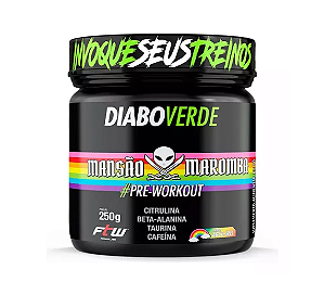 DIABO VERDE PRE-WORKOUT MANSÃO MAROMBA 250G SABOR ARCO ÍRIS