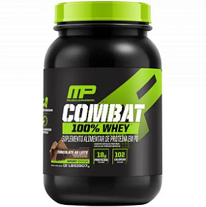 COMBAT 100% WHEY MUSCLE PHARM POTE 907G SABOR CHOCOLATE
