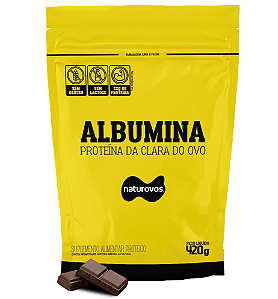 ALBUMINA NATUROVOS REFIL 420G SABOR CHOCOLATE