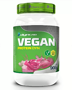 VEGAN PROTEIN DYNLAB POTE 900G SABOR MORANGO