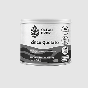 ZINCO QUELATO 500MG OCEAN DROP 60 CAPSULAS