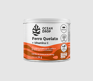 FERRO QUELATO+VITAMINA C 400MG OCEAN DROP 60 CAPSULAS