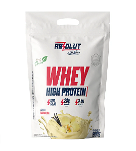 WHEY HIGH PROTEIN ABSOLUT REFIL 900G SABOR BAUNILHA