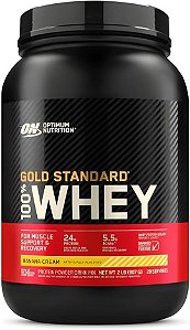 GOLD STANDARD 100% WHEY OPTIMUM NUTRITION POTE 907G SABOR BANANA