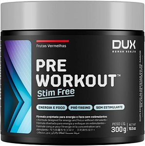 PRE WORKOUT DUX STIM FREE 300G SABOR FRUTAS VERMELHAS