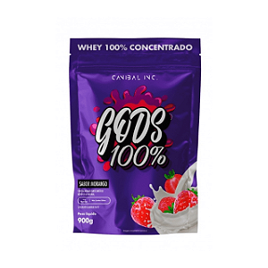 GODS WHEY 100% CANIBAL REFIL 900G SABOR MORANGO