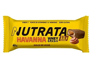 BARRA DE PROTEÍNA NUTRATA 40G SABOR DOCE DE LEITE HAVANNA