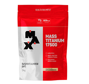 HIPERCALORICO MASS TITANIUM REFIL 3KG SABOR LEITE CONDENSADO