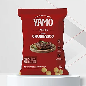SNACK YAMO SALGADINHO SAUDAVEL 25G SABOR CHURRASCO