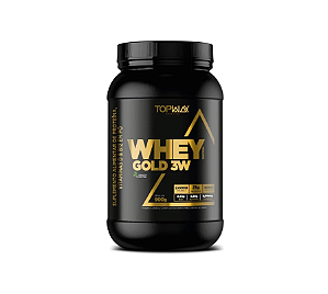 WHEY GOLD 3W TOPWAY POTE 900G SABOR LEITE EM PO COM COOKIES