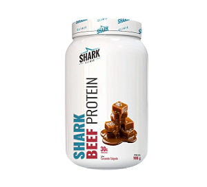 WHEY SHARK BEEF PROTEIN POTE 900G SABOR CARAMELO SALGADO