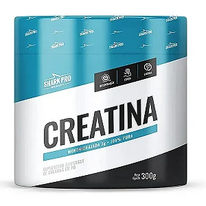 Creatina Monohidratada Shark Pro 300g – 100% Pura | Sabor Natural