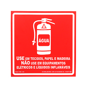 Sinalização Fotoluminecente para extintor de água