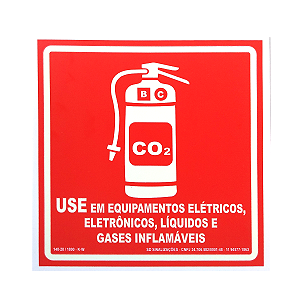 Sinalização Fotoluminecente para extintor de Co2