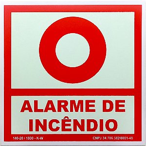 Sinalização Fotoluminecente de alarme incêndio