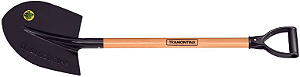 Pá Frankfurt Tramontina 454/00 em Aço com Cabo de Madeira 71 cm com Empunhadura Plástica Reta Ergonômica