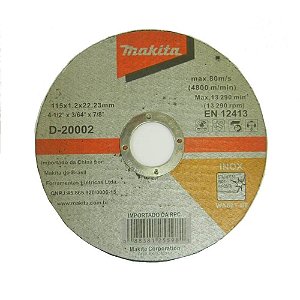 DISCO DE CORTE INOX 4 1/2 - D-20002-10