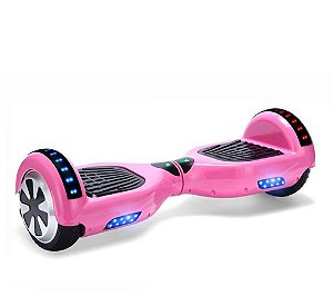 Hoverboard Skate Elétrico Smart Balance Wheel 6,5 Polegadas com Bluetooth - Rosa